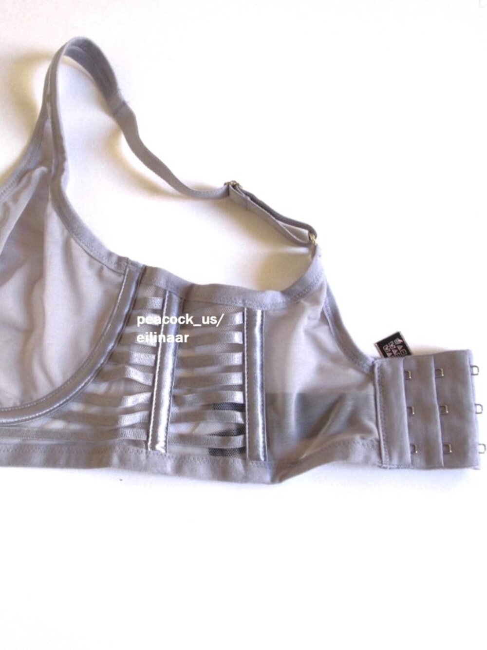 32D VICTORIA'S SECRET Luxe Lingerie Unlined Sheer Cage Bra Light gray $59 - Picture 7 of 7